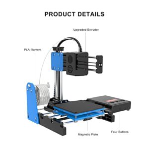 Easythreed X1 FDM Mini 3D Printer for Beginners, Your First Entry-Level 3D Printer, High Printing Accuracy, New Upgraded Extruder Technology, Printing Volume 100X100X100MM…