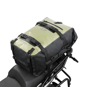 rhinowalk motorcycle tail bag motorbike side bag 30l full waterproof motor saddle pannier bag rear rack trunk professional motor accessories-green