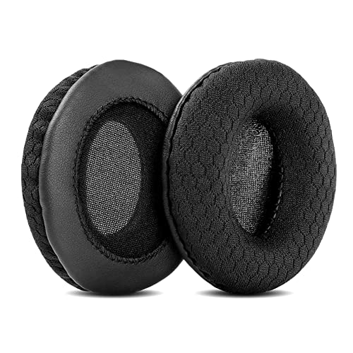 TaiZiChangQin NC100 Upgrade Ear Pads Ear Cushions Replacement Compatible with JVC HA-NC100 NC100 HA NC100 Headphone ( Fabric Earpads Black )