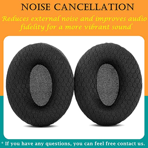 TaiZiChangQin NC100 Upgrade Ear Pads Ear Cushions Replacement Compatible with JVC HA-NC100 NC100 HA NC100 Headphone ( Fabric Earpads Black )