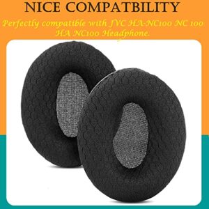 TaiZiChangQin NC100 Upgrade Ear Pads Ear Cushions Replacement Compatible with JVC HA-NC100 NC100 HA NC100 Headphone ( Fabric Earpads Black )