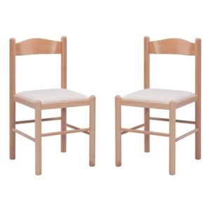 linon julian wood set of two side dining chairs in natural brown