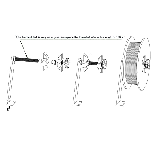 Yeebyee Upgrade Filament Spool Holder Kit with Bearing Rotatable Holder for Ender 3/Ender 3 V2/Ender 3 Pro/Ender 5/CR-10 3D Printer (Spool Holder)