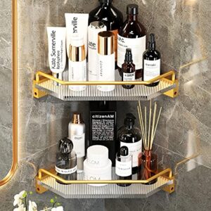 Corner Shower Caddy,Corner Shower Shelf, Shower Basket Wall Mounted,Shower Holder Organizer for Shampoo, Acrylic material, Beautiful and Generous Storage Shelf Shower Rack for Kitchen & Bathroom