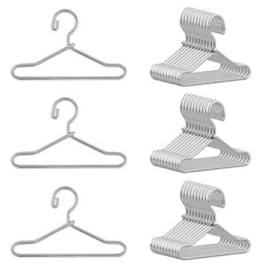 50pcs mini doll clothes hangers mini clothes hanger metal doll hangers for dress closet doll house accessories