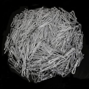 Plastic Alligator Clip yyangz 400PCS U Shape Clear Durable Plastic Alligator Clips, Transparent Plastic Shirt Clips with Teeth for Ties, Pants,Shirts, Securing Fabric Clip