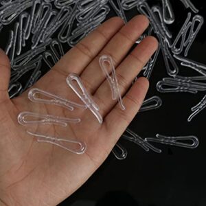 Plastic Alligator Clip yyangz 400PCS U Shape Clear Durable Plastic Alligator Clips, Transparent Plastic Shirt Clips with Teeth for Ties, Pants,Shirts, Securing Fabric Clip