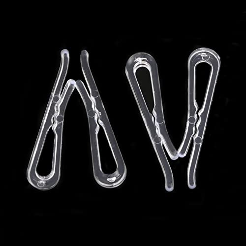 Plastic Alligator Clip yyangz 400PCS U Shape Clear Durable Plastic Alligator Clips, Transparent Plastic Shirt Clips with Teeth for Ties, Pants,Shirts, Securing Fabric Clip