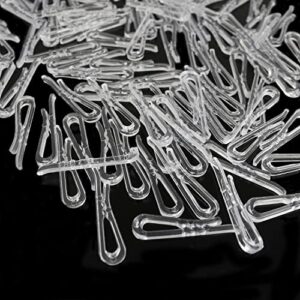 Plastic Alligator Clip yyangz 400PCS U Shape Clear Durable Plastic Alligator Clips, Transparent Plastic Shirt Clips with Teeth for Ties, Pants,Shirts, Securing Fabric Clip