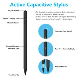 Stylus Pen/Apple Pencil for iPad 10/9th Gen,iPad Pen Compatible with (2018-2022) Apple iPad Pro 11 & 12.9 inch,iPad Mini 6th/5th Gen, iPad Air 3/4/5,iPad 6/7/8th Gen for Writing/Drawing