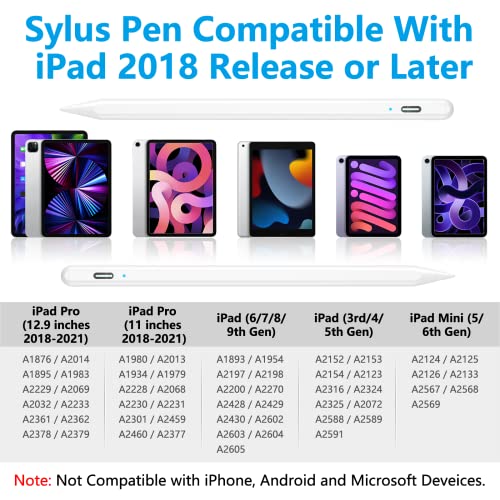 Stylus Pen/Apple Pencil for iPad 10/9th Gen,iPad Pen Compatible with (2018-2022) Apple iPad Pro 11 & 12.9 inch,iPad Mini 6th/5th Gen, iPad Air 3/4/5,iPad 6/7/8th Gen for Writing/Drawing