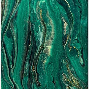 Emerald Green Gold Abstract Modern Area Rugs 4x6 Marble Pattern Hunter Carpets Rugs for Living Room Bedroom Dining Room Retro Accent Home Office Floor Rugs Indoor Non-Slip Kicthen Laundry Room Rug