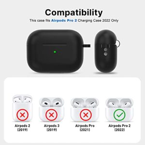 FUNLINK [3 in 1] for AirPods Pro 2 Case Cover 2022, Soft Silicone Skin Shockproof Protective Cover for Airpods Pro 2nd Generation Case with Keychain& Lanyard for New AirPod Pro 2