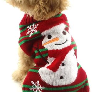 SHIAOMIN Dog Snowman Sweaters Xmas Dog Holiday Costume Year Christmas Clothes Pet Hoodies Small Dog Cat(X-Small)