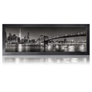 annecy 8x24 picture frame black（1 pack）, panoramic picture frame for wall decoration, classic black minimalist style suitable for decorating houses, offices, hotels