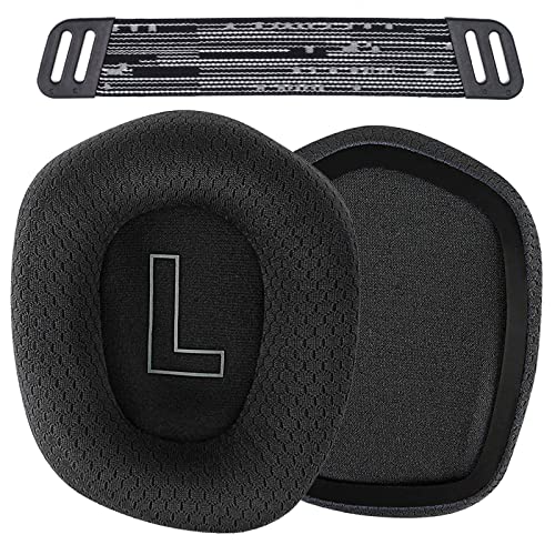 JULONGCR G733 Earpads Replacement Ear Pads Cushions Cups Muffs Accessories Compatible with Logitech G733 Gaming Headset Parts. (Black) (Black)