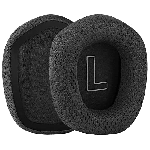 JULONGCR G733 Earpads Replacement Ear Pads Cushions Cups Muffs Accessories Compatible with Logitech G733 Gaming Headset Parts. (Black) (Black)