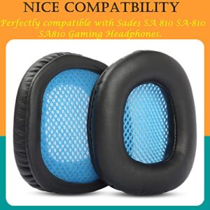 TaiZiChangQin Upgrade Ear Pads Ear Cushions Replacement Compatible with Sades SA810 SA-810 SA810 Gaming Headphone ( Protein Leather Earpads )