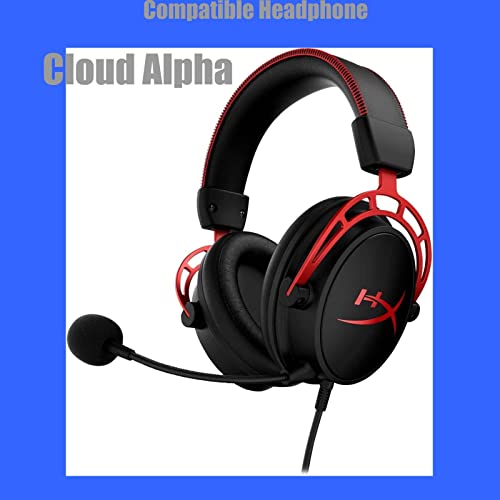 JULONGCR Cloud Alpha S Ear Pads Replacement Cloud Alpha Ear Cushions Earpads Earcups Foam Parts Compatible with HyperX Cloud Alpha S/Cloud Alpha Gaming Headset Cups. (Alpha) (Black)