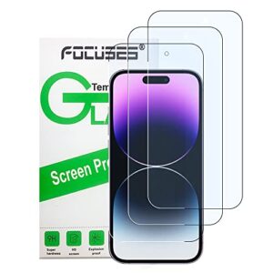 focuses iphone 14 pro blue light screen protector iphone 14 pro anti blue light screen protector 6.1inch.anti blue light tempered glass film for iphone 14 pro 3-pack