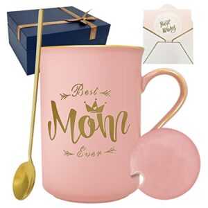 gifts for mom, ejtilai mom gifts birthday gifts for mom from daughter son, mothers day christmas day gifts for mom, 12 oz coffee mug with exquisite box packing spoon, cup lids and greeting cards
