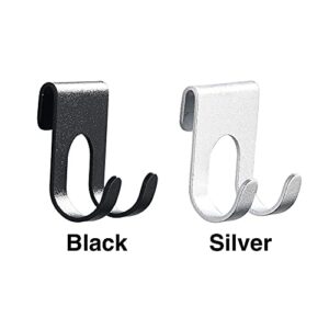 Razor Holder for Shower, 4pcs Razor Holder Shaver Hook Hanger Stand, Self Adhesive Razor Hanger Hooks, Bathroom Kitchen Organizer for Hanging Towel(Black)