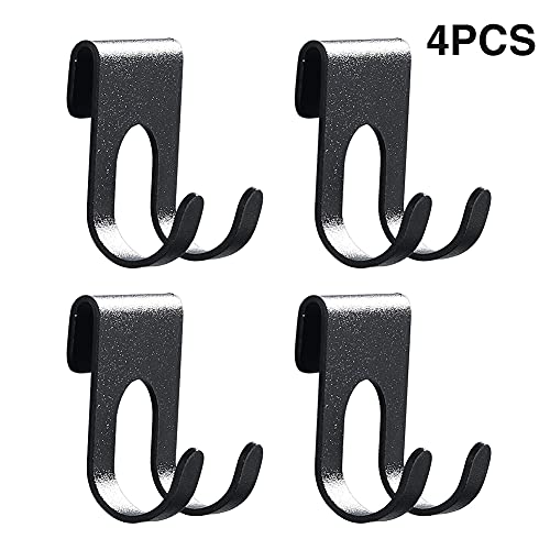 Razor Holder for Shower, 4pcs Razor Holder Shaver Hook Hanger Stand, Self Adhesive Razor Hanger Hooks, Bathroom Kitchen Organizer for Hanging Towel(Black)