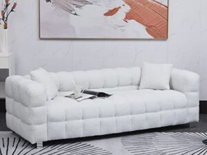 akrenar 82" modern oversized sofa, sofas with two pillows, couches for living room, bedroom,beige