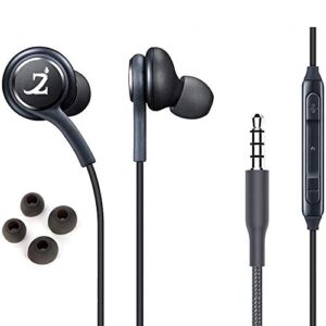 works by zamzam pro stereo headphones compatible with xiaomi mi pad 2 with hands-free built-in microphone buttons + crisp digital titanium clear audio! (3.5mm, 1/8 inch)