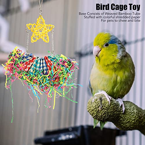 Parrot Shredding Toy Bird Foraging Wall Toy Chewing Toys Colorful Boredom Relief Decorative Bird Foraging Chewing Toy for Lovebird Budgie Hamster