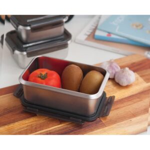 JIA Inc. Stainless Steel Oven-Safe Food Container 1.4 Liter | Air-Tight Clip-On Lid