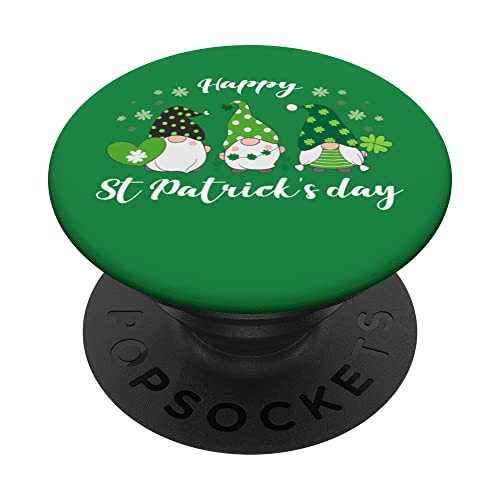 Happy St Patricks Day, green gnome, irish PopSockets Swappable PopGrip