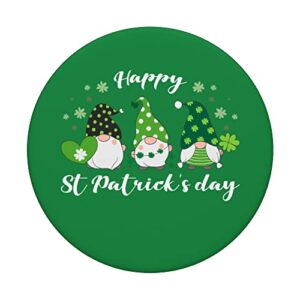 Happy St Patricks Day, green gnome, irish PopSockets Swappable PopGrip