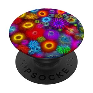 colorful magical flowers and blossoms popsockets swappable popgrip