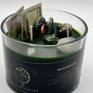 Wealth Igniter- Cash Summoning Intention Candle 100% Soy wax 14 oz.