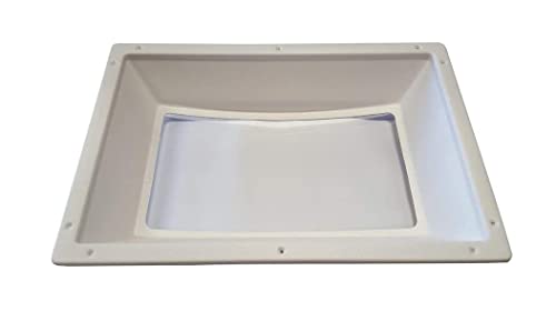 SCT RV Skylight Bundle - Clear Outer Dome 14" x 22", Flange 17" x 25" and Inner Dome with Window 14" x 22" + Dicor 501LSW-1 Lap Sealant