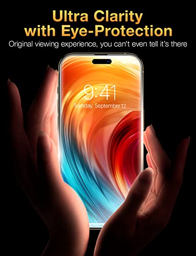 TORRAS Snapiel for iPhone 14 Pro Max Screen Protector [FoolProof Installation] Military Grade Shatterproof Full Coverage Clear Tempered Glass for iPhone 14 Pro Max 6.7", 2-Pack