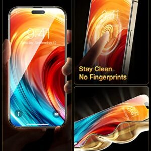 TORRAS Snapiel for iPhone 14 Pro Max Screen Protector [FoolProof Installation] Military Grade Shatterproof Full Coverage Clear Tempered Glass for iPhone 14 Pro Max 6.7", 2-Pack