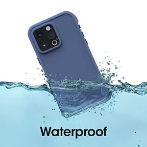 OtterBox FRE Series Waterproof Case with MagSafe (Designed by LifeProof) for iPhone 14 Pro Max (ONLY) - Valor (Purple)