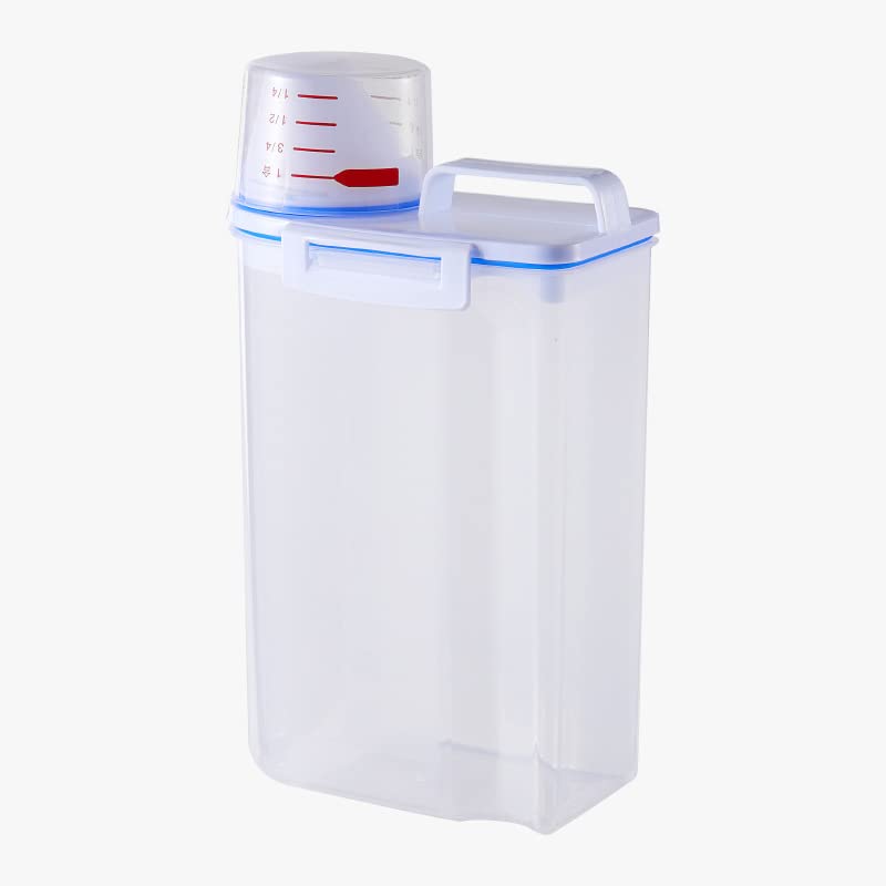 Rice Airtight Storage Container Plastic Rice Storage Bin Cereal Containers Dispenser Kitchen Storage Container with Pour Spout Holds Over 4-5 LBS for Cereal, Flour, Oatmeal