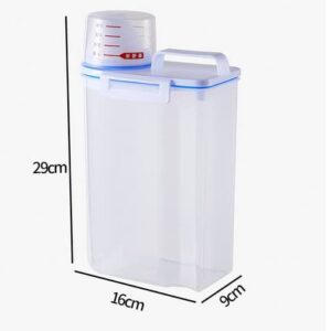 Rice Airtight Storage Container Plastic Rice Storage Bin Cereal Containers Dispenser Kitchen Storage Container with Pour Spout Holds Over 4-5 LBS for Cereal, Flour, Oatmeal