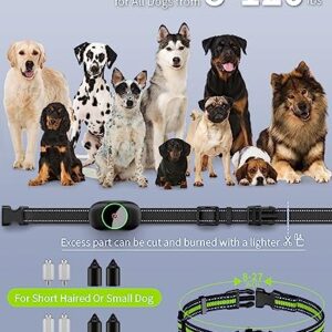 Dog Shock Collar for 2 Dogs, Dog Training Collar with Remote for Large Medium Small Dogs, Rechargeable E-Collar Waterproof Collars with 3 Training Modes, Range up to 3300Ft