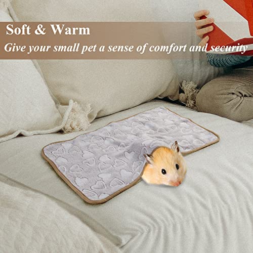 Grddaef Guinea Pig Fleece Blankets 6 Pieces Waterproof & Washable Small Animal Cage Liners Sleep Mat Bedding Pad for Hamster Chinchilla Rabbit Hedgehog (M-24 x 16 Inch)