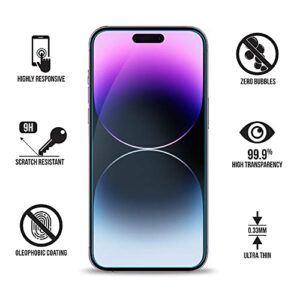 Focuses iPhone 14 Pro Max Blue Light Screen Protector iPhone 14 Pro Max Anti Blue Light Screen Protector 6.7inch. Anti Blue Light Tempered Glass Film for iPhone 14 Pro Max 3-Pack