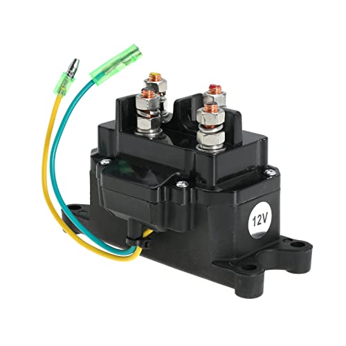 YRANZO 12V 250A Winch Solenoid Relay Contactor for ATV UTV Boat Vehicle Thumb Truck Winch Rocker Thumb Switch Industry Winch 1500-5000lbs Replace 63070 62135 74900 70715 2875714