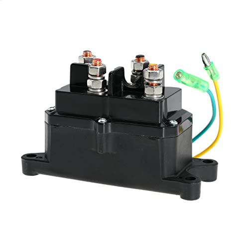 YRANZO 12V 250A Winch Solenoid Relay Contactor for ATV UTV Boat Vehicle Thumb Truck Winch Rocker Thumb Switch Industry Winch 1500-5000lbs Replace 63070 62135 74900 70715 2875714