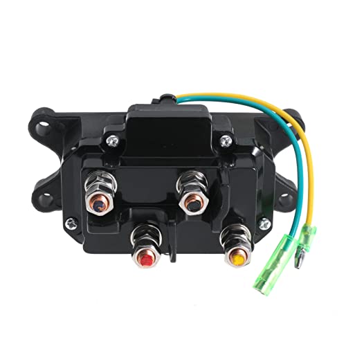 YRANZO 12V 250A Winch Solenoid Relay Contactor for ATV UTV Boat Vehicle Thumb Truck Winch Rocker Thumb Switch Industry Winch 1500-5000lbs Replace 63070 62135 74900 70715 2875714