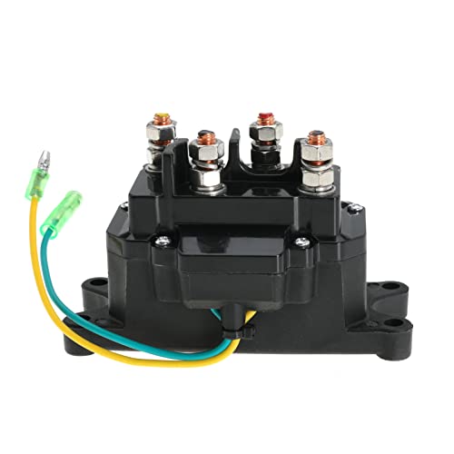 YRANZO 12V 250A Winch Solenoid Relay Contactor for ATV UTV Boat Vehicle Thumb Truck Winch Rocker Thumb Switch Industry Winch 1500-5000lbs Replace 63070 62135 74900 70715 2875714