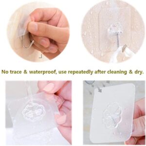 Pure Touch 20PCS Adhesive Wall Hooks Waterproof Heavy Duty 20LBS max for Bathroom Kitchen Outdoor Car Coat Hanger