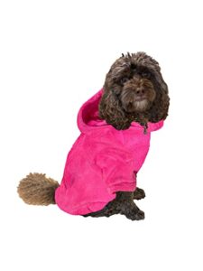 plush for life dog hoodie for girls, dog sweater warm cute cozy pet clothes dog winter coat, pet gifts, fuchsia, x large